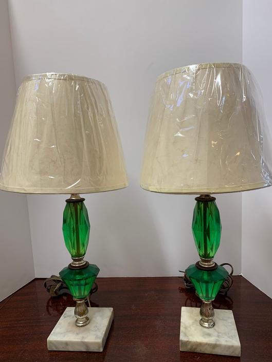 Emerald Green Glass Table Lamps, Emerald Green Table Lamp Shade