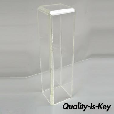 Vintage Mid Century Modern Clear Lucite 36" Acrylic Pedestal Bust Plant Stand