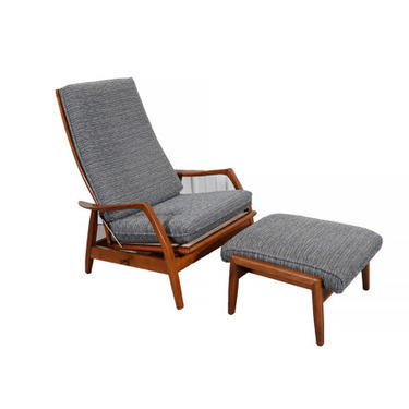 Lounge Chair  and Ottoman  Danish Modern Mid Century Modern Selig Kofed Larsen 