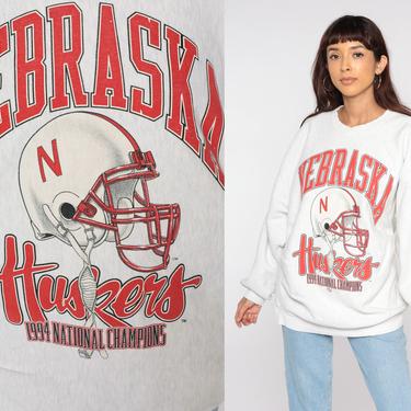 Nebraska Huskers Sweatshirt 1994 National Champions University of Nebraska Sweatshirt 90s College Shirt 1990s Vintage Extra Large xl 