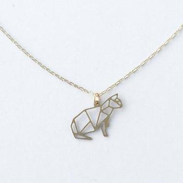 Dainty Gold Kitty Cat Necklace