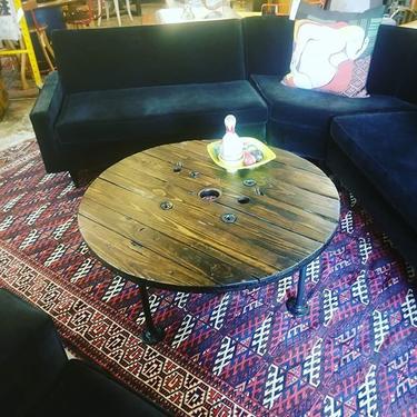                   Artisan Made Upcycled Industrial Coffee Table ( 42" wide 17" tall) $375