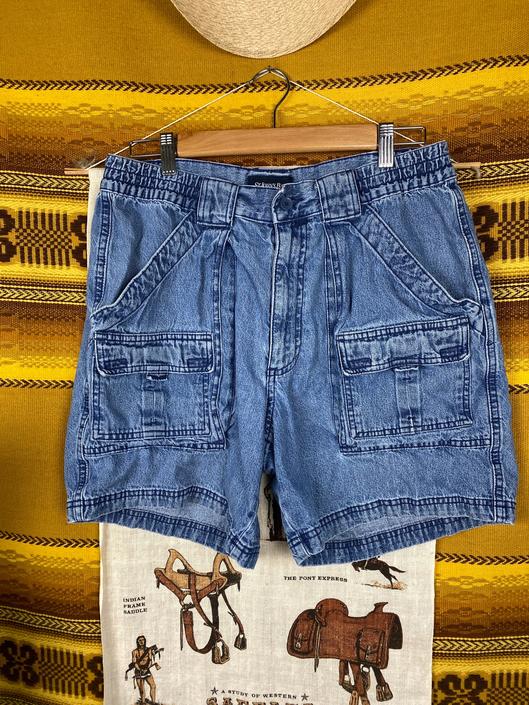 Vintage Perfectly Broken In St Johns Bay Cargo Shorts Jorts 34