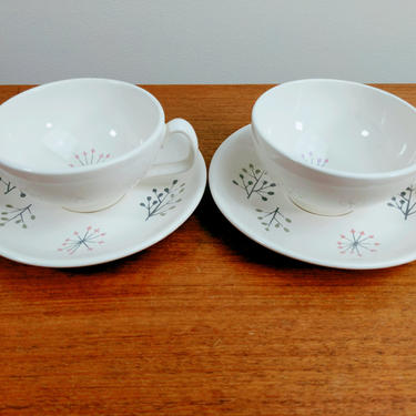 Vintage Franciscan Echo | (2) Cups and Saucers | Gladding McBean | California | 1954 
