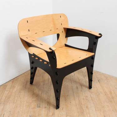 David Kawecki Puzzle Chair Postmodern Design Maple 1980s 90s Art Furniture Sculptural 