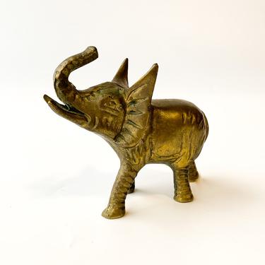 Vintage Small Brass Elephant