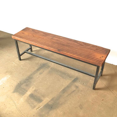 Industrial Reclaimed Wood Bench 