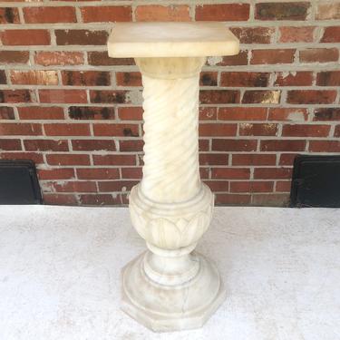 Vintage Marble Column Style Pedestal 