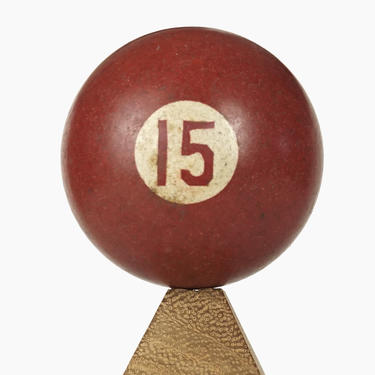 No. 15 Billiard Ball 1 7/8&amp;quot; Vintage Fifteen XV Maroon Burgundy Pool Ball 