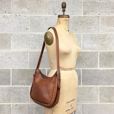 Vintage Coach Crossbody Bag Retro 1990s Genuine Leather + Cognac + No. 9323 + Shoulder Bag + Adjustable Strap + Womens Accessory 
