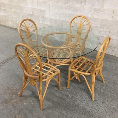 LOCAL PICKUP ONLY ------------- Vintage Rattan Dining Set 