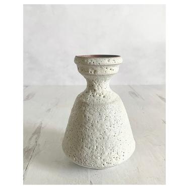 SHIPS NOW- White Rustic Modern Stoneware Bud Vase by Sara Paloma 