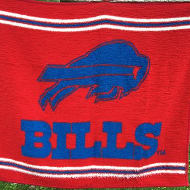 Vintage Beiderlack Buffalo Bills Stadium Throw, Red And Blue Football Blanket, Professional Football, NFL,Buffalo NY, Man Cave 