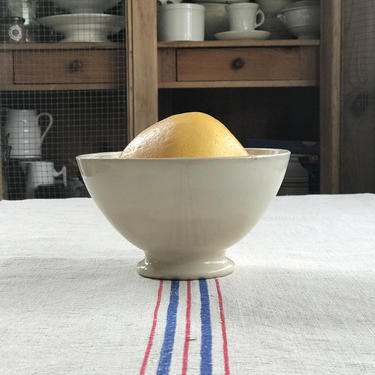 Lovely cream old French ironstone bowl 