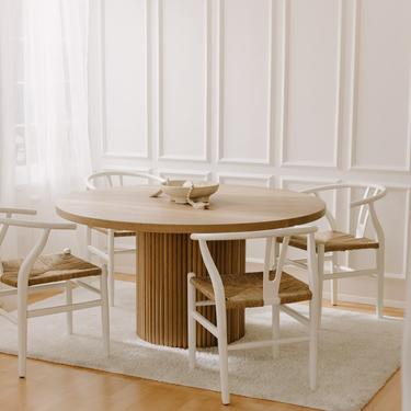 CUSTOM QUOTE- Circular Tambour Dining Table, White Oak, Made to Order (Do NOT buy this!) 