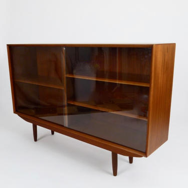 Teak Bookcase with Sculpted Base