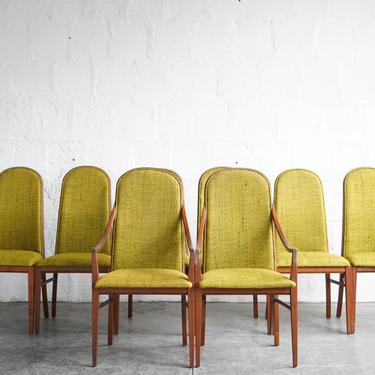 Milo Baughman Walnut Dining Chairs (Set of 8)