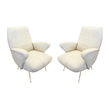 Pair of Italian Mid-Century Armchairs in the Manner of Zanuso