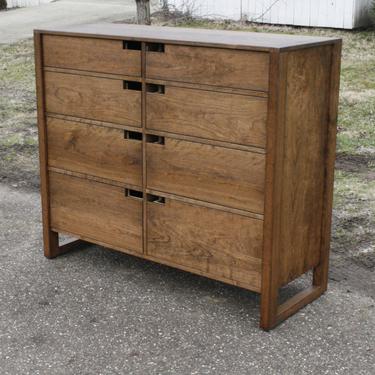 X8420c *Hardwood Dresser with 8 inset Drawers,  Frame Sides, 60&amp;quot; wide x 20&amp;quot; deep x 45&amp;quot; tall - natural color 