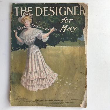 1905 The Designer Magazine For May, Vintage Women's Fashion Magazine, Victorian Period Fashions 