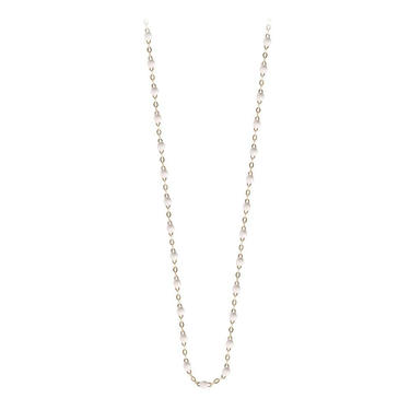 17.7&quot; Classic Gigi Necklace - WHITE + YELLOW GOLD