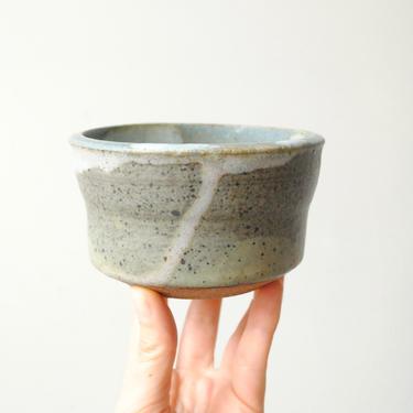 Vintage Handmade Ceramic Bowl, Small Bowl, Green Bowl, Drip Glaze Bowl, Handmade Studio Pottery Bowl, Small Ceramic Planter 