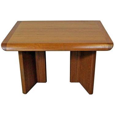 Mid-Century Table, Danish Modern, Teak Sculpted End Table, Mid-Century Modern 