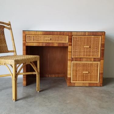 Bielecky Brothers- Style Rattan Desk W/ Chair 