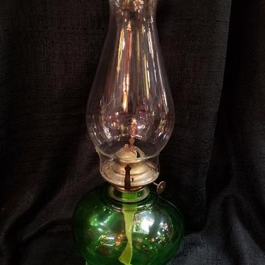 Vintage Glass Oil Lamp H15 x D5.75