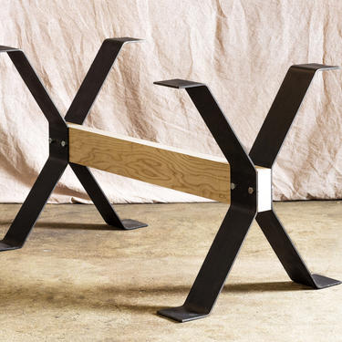 Trestle-Style Steel Dining Table Legs 