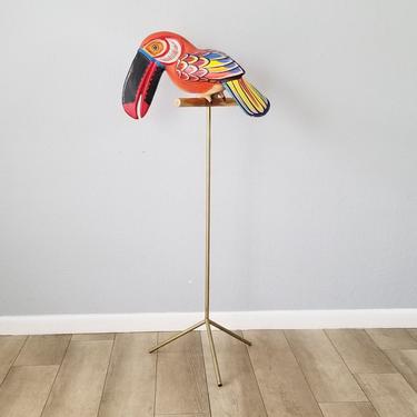 1980s Sergio Bustamante Attributed Life Size Toucan Bird Floor Sculpture 