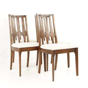 Broyhill Brasilia Mid Century Walnut Dining or Side Chairs - Set of 4 - mcm 