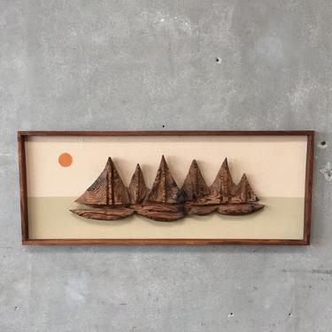Mid Century Witco Framed Sail Boats