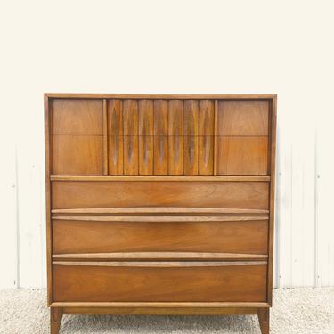 Mid Century Louvered Highboy by Thomasville