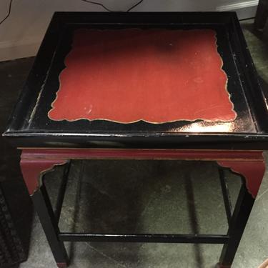 Occasional Vintage Asian Table Red/black