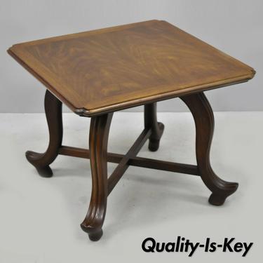 Vtg John Widdicomb Walnut Low Accent Side Table French Hollywood Regency Style