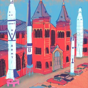 Rocket Row at Smithsonian’s Arts and Industries Building, 1960s
