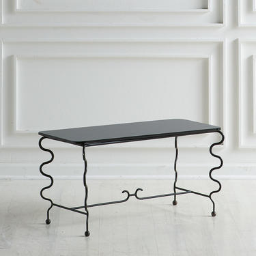 Royere Style Glass and Metal Coffee Table