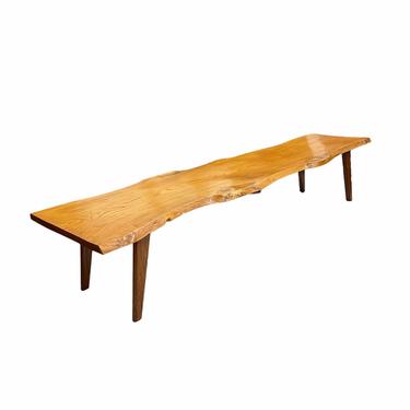 Free Shipping Within Continental US - Imported Vintage Solid Wood Slab Bench Table Plant Stand 