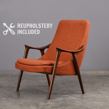 Vintage Scandinavian Lounge Chair Kornett Westnofa 