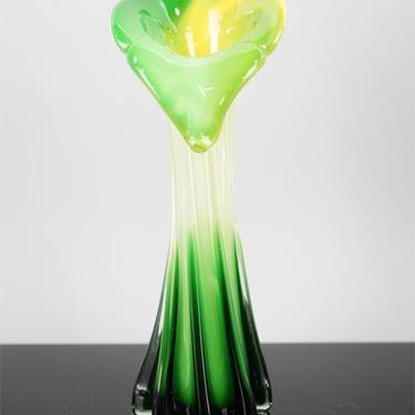 Murano Style Calla Lily/Jack In the Pulpit Vase