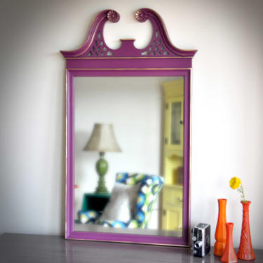 Vintage Wooden Vanity Mirror 
