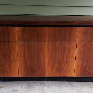 Mid Century Modern Walnut Triple Dresser Designed by George Gershun for Dillingham 