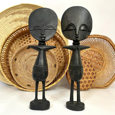 Vintage African Akua'ba Fertility Figures | African Folk Art Dolls 