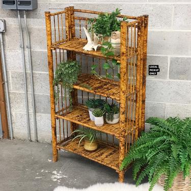 LOCAL PICKUP ONLY ———— Vintage Rattan Etagere 