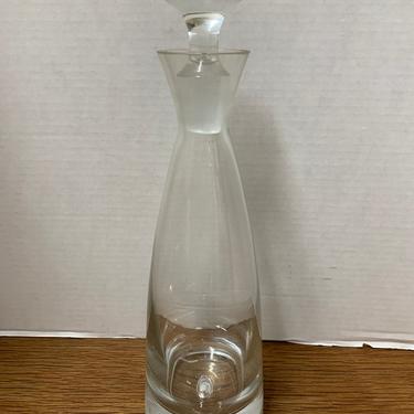 1960s Mid-Century Glass Decanter: Large 