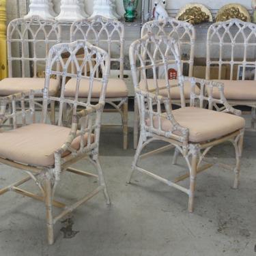 Set of 6 McGuire Style Rattan Chairs
