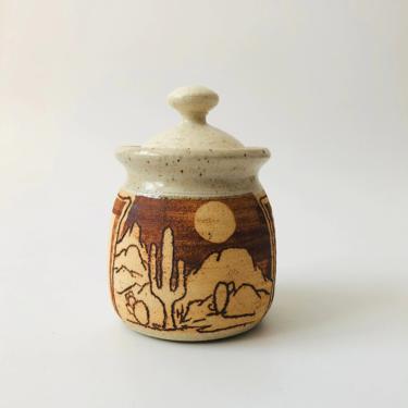 Vintage Lidded Southwestern Studio Pottery Container 