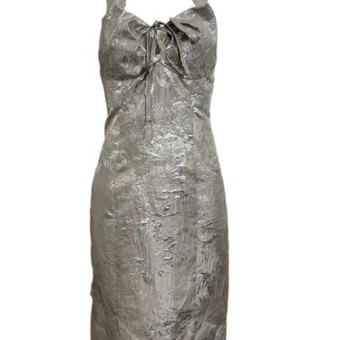 Vivienne Westwood 90s Silver Brocade Mini Dress