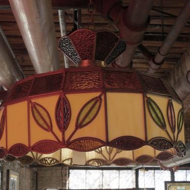 Stained Glass Canopy Light w Tulips